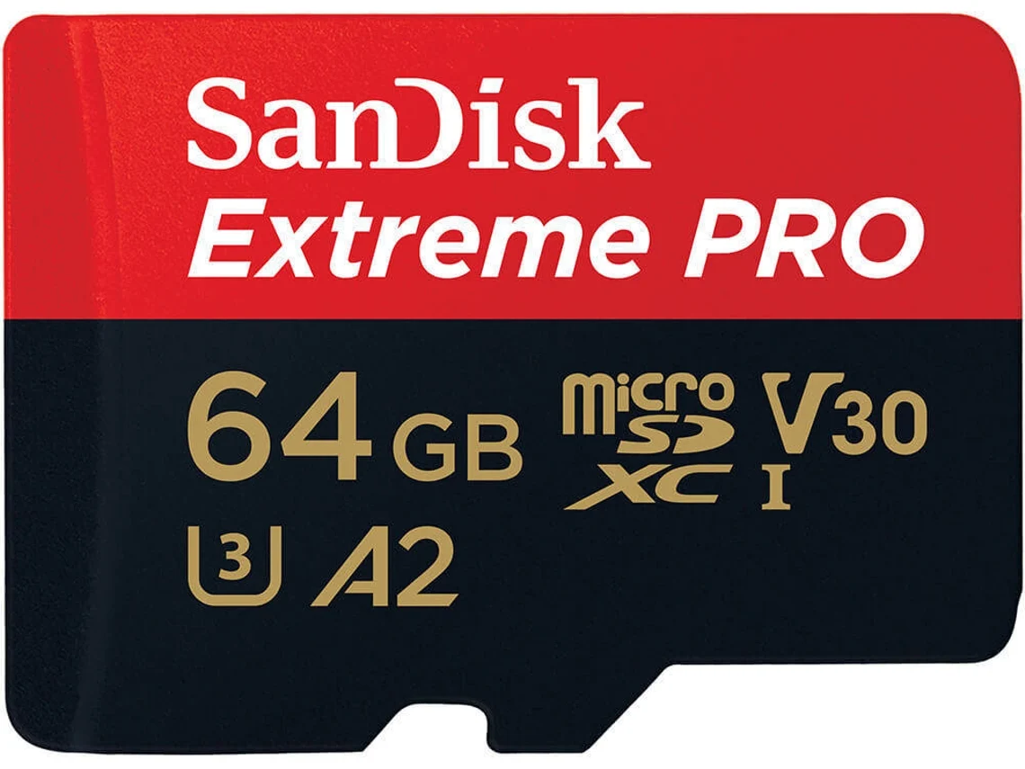 Cartão de Memória Micro SDXC SANDISK Extreme PRO (64 GB - 200 MB/s - Classe 3)