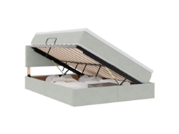 SYFAX™ Cama de Armazenamento Led com Colchão Cinzento claro