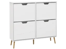 Sapateira Melamina de Madeira Cor Branco 95x26x95 cm Homcom