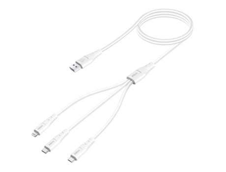 Cabo Usb Para Lightning Usb CE Micro Usb Branco Inkax