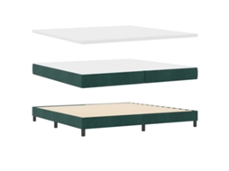 Colchão De Cama Com Molas Pocket Inteligente Vidaxl Verde Veludo (200x200 Cm)