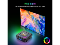 Smart Player Android 13 com WiFi 6 EOOCOO, Luz RGB