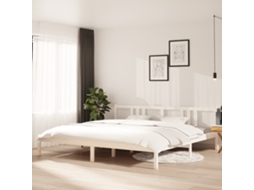 Vidaxl Estrutura De Cama 200x200 Cm Madeira Maciça Branco