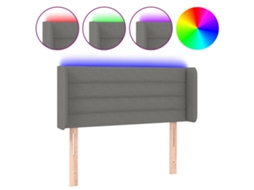 Led Headboard, Led Headboards Vidaxl Cinzeto Tecido (93 X 16 X 78/88 Cm)