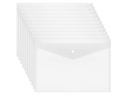 20 Envelopes Plásticos Transparentes E Impermeáveis​​ Com Fecho De Botão Para Organização De Casa, Trabalho, Atividades Ao Ar Livre E Escritório