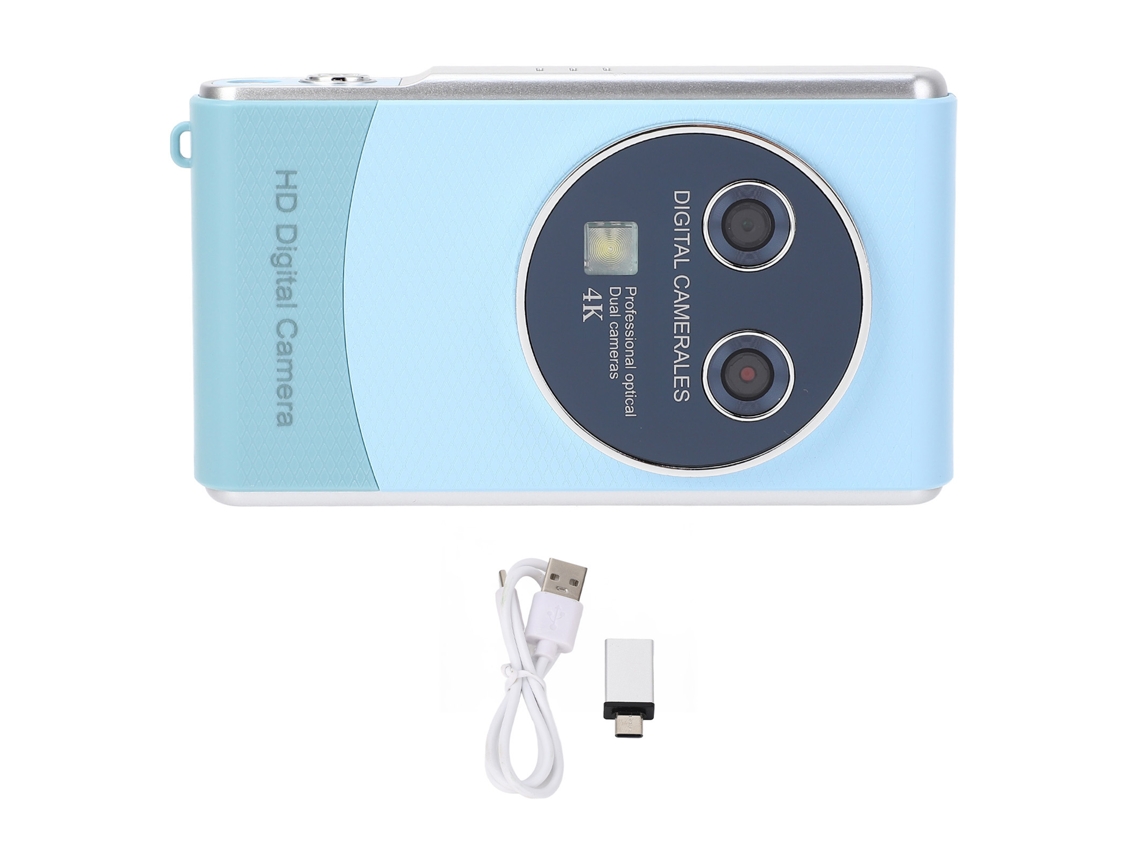 Hd Digital Camera 36mp 1080p 18x Zoom Small Portable Dual Cameras Auto Focus Vlogging Selfie For Travel Photography Blue LAXISCREED