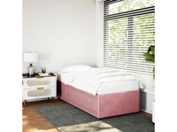 Vidaxl Estrutura De Cama 80x200 Cm Veludo Rosa