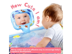Tapete De Água Inflável Para Bebê Com Espelho Brinquedos Tummy Time Verão Pvc