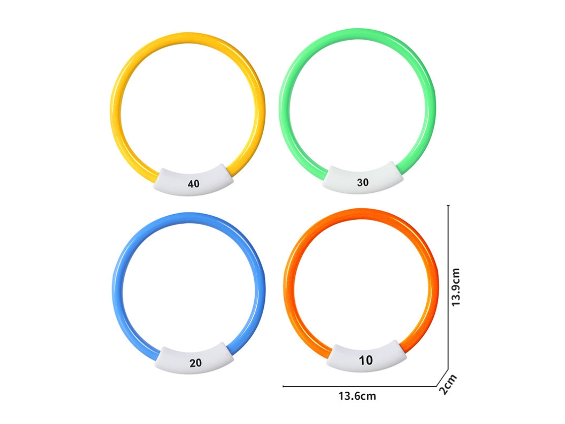 Boias De Mergulho Coloridas Para Treino Subaquático, Ideais Para Crianças No Verão - 4 Peças