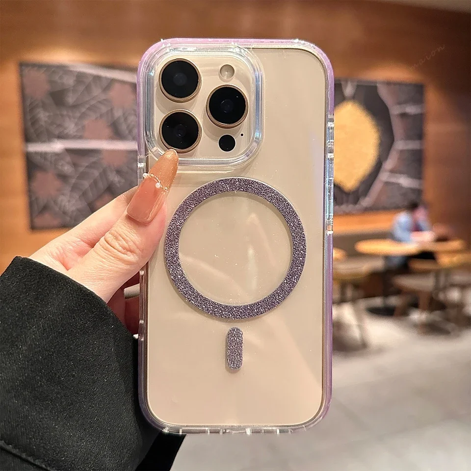 Capa Magnética Para Celular (roxa, Iphone 17), Capa Protetora, Capa À Prova De Choque.