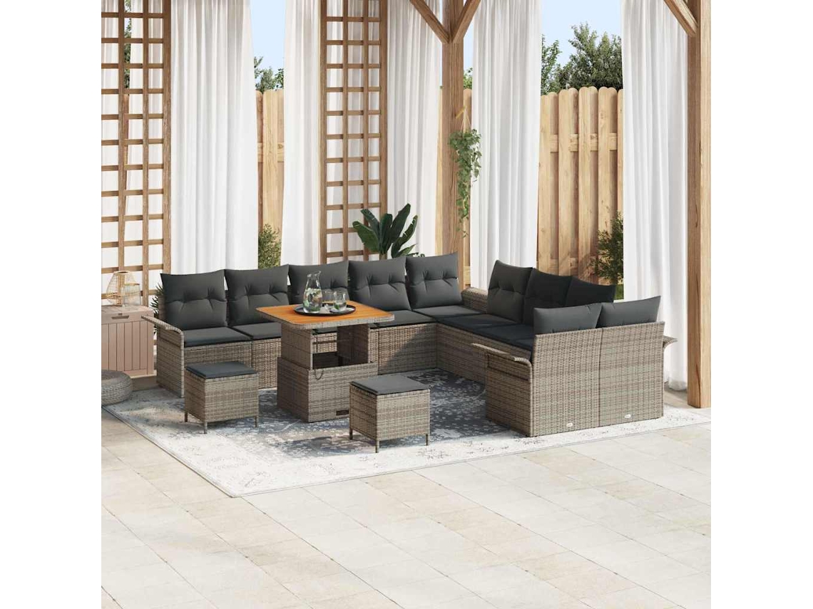Vidaxl Conjunto De Sofá De Jardim 13 Unid. 12-número De Lugares