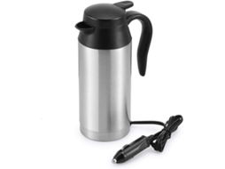 Chaleira elétrica Slowmoose 750 ml 12 V com carregador de carro. Caneca de aço inoxidável para aquecer café, chá e água quente.