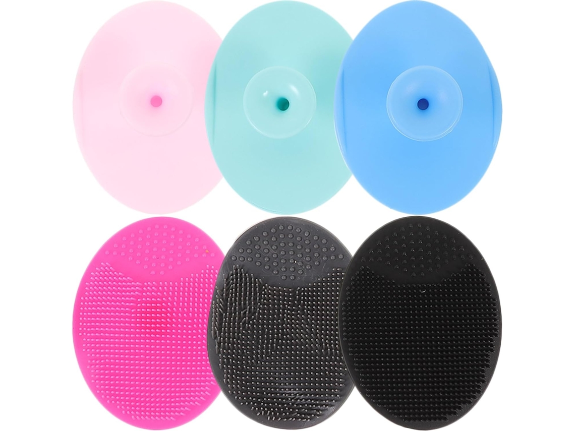 Conjunto De 6 Escovas De Silicone Para Limpeza Facial, Esfoliação E Higienização Da Pele.