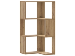 Corner Bookcase, Corner Bookcases Vidaxl Marrom Madeira Processada (n/a)