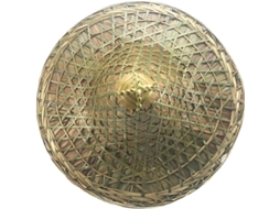 Chapéu De Palha Oriental Chinês Leve E Respirável, Protetor Solar Feito À Mão, Diâmetro: 46 Cm