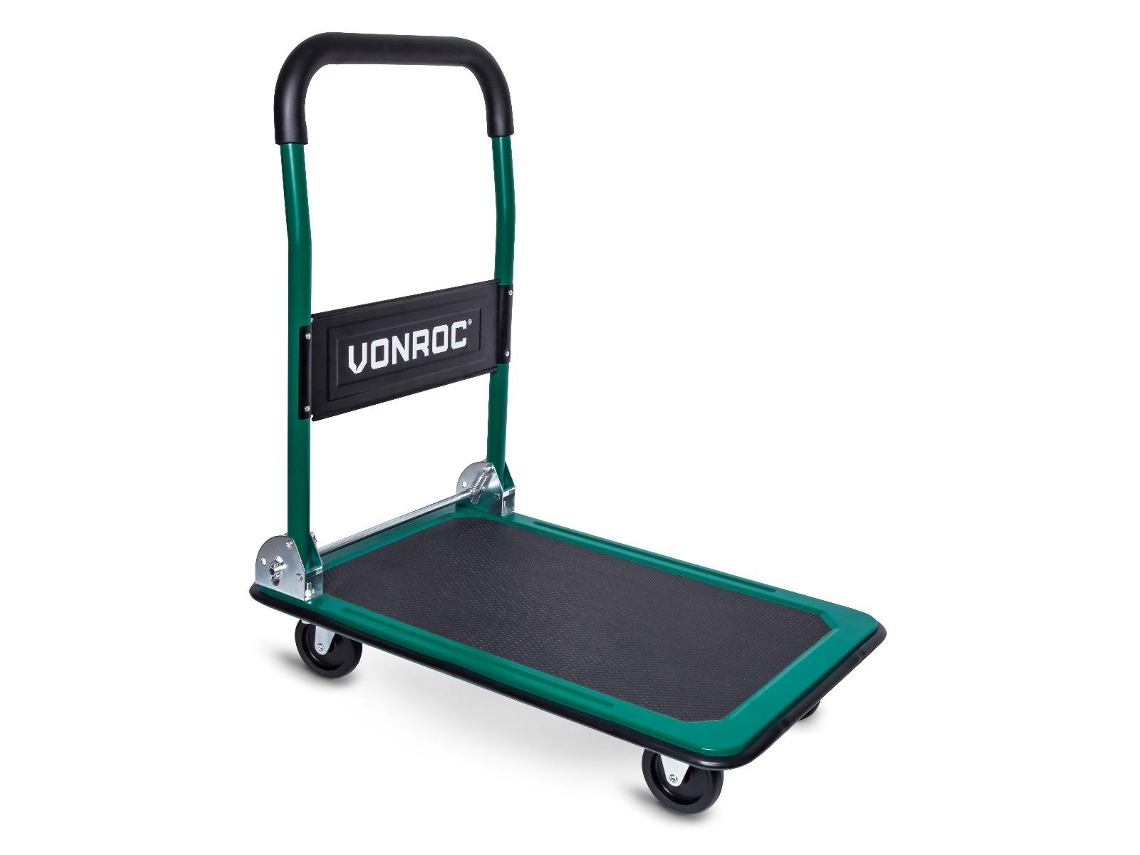 Carro VONROC Carro de Plataforma Transporte Dobrável Capacidade Máxima de Carga 150Kg