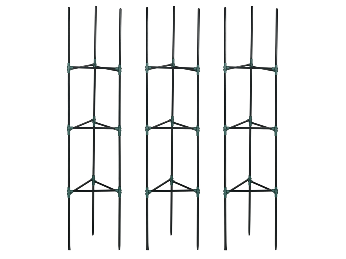 Suportes Para Plantas Trepadeira Aço E Plástico Pp Cor Verde Escuro 38x38x182 Cm Outsunny