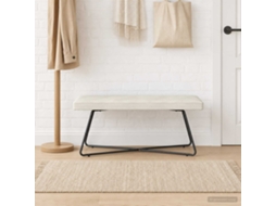 Vidaxl Banco Creme 110 X 40 X 45 Cm Veludo
