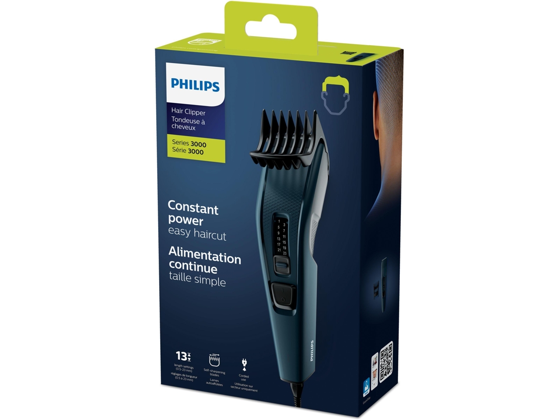 Philips Hairclipper Series 3000 Lâminas em Aço Inoxidável Aparador de Cabelo