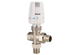 Válvula De Radiador Termostática De Três Vias Laxiscreed Com Controlo De Temperatura Automática Em Latão
