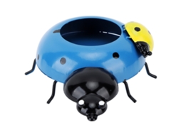 Vaso De Ferro Joaninha 5.4cm Jardim Azul