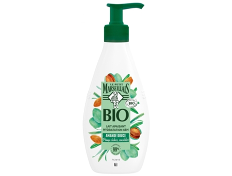Leite Hidratante Calmante de Amêndoa Doce Orgânica 48H 250 Ml LE PETIT MARSEILLAIS