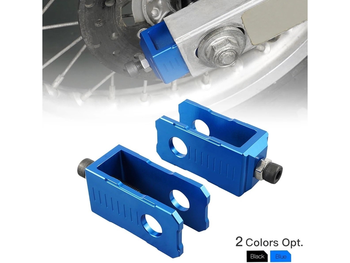 Ajustador de Corrente Cnc para Bloco Eixo Compatível com Yamaha Traseiro Motocicleta Alumínio Escalas