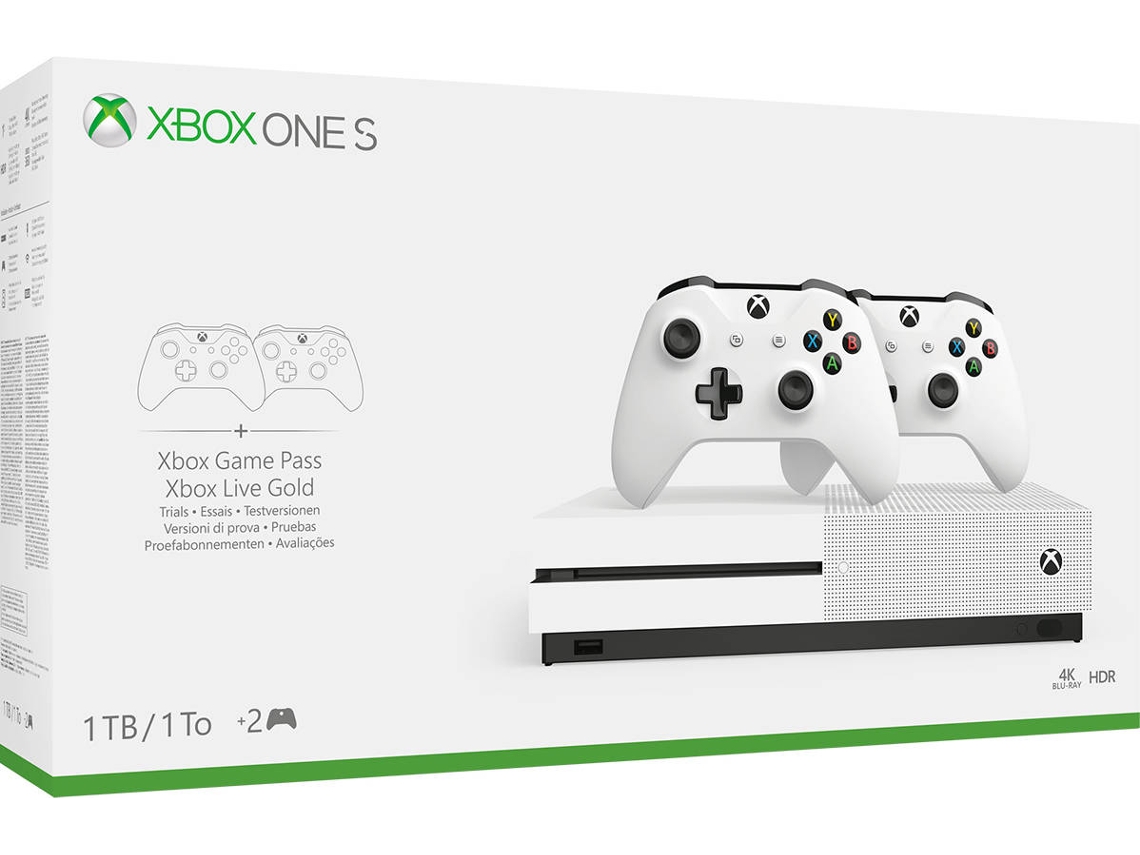 Console Xbox One S - 1 Terabyte + HDR + 4K Streaming All Digital (Sem Jogos)