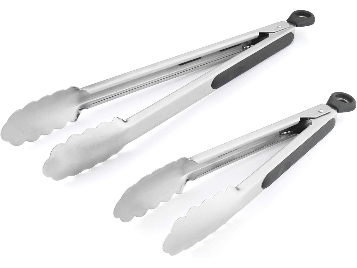 Pinças De Cozinha Premium Em Aço Inoxidável, 22, 9cm E 30, 5cm, Para Churrasco, Grelhar E Cozinhar Pinças Com Trava