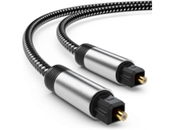 Cabo de áudio óptico digital Toslink super longo Slowmoose de 20 m com saída SPDIF e cabo trançado de nylon para TV Blu-ray