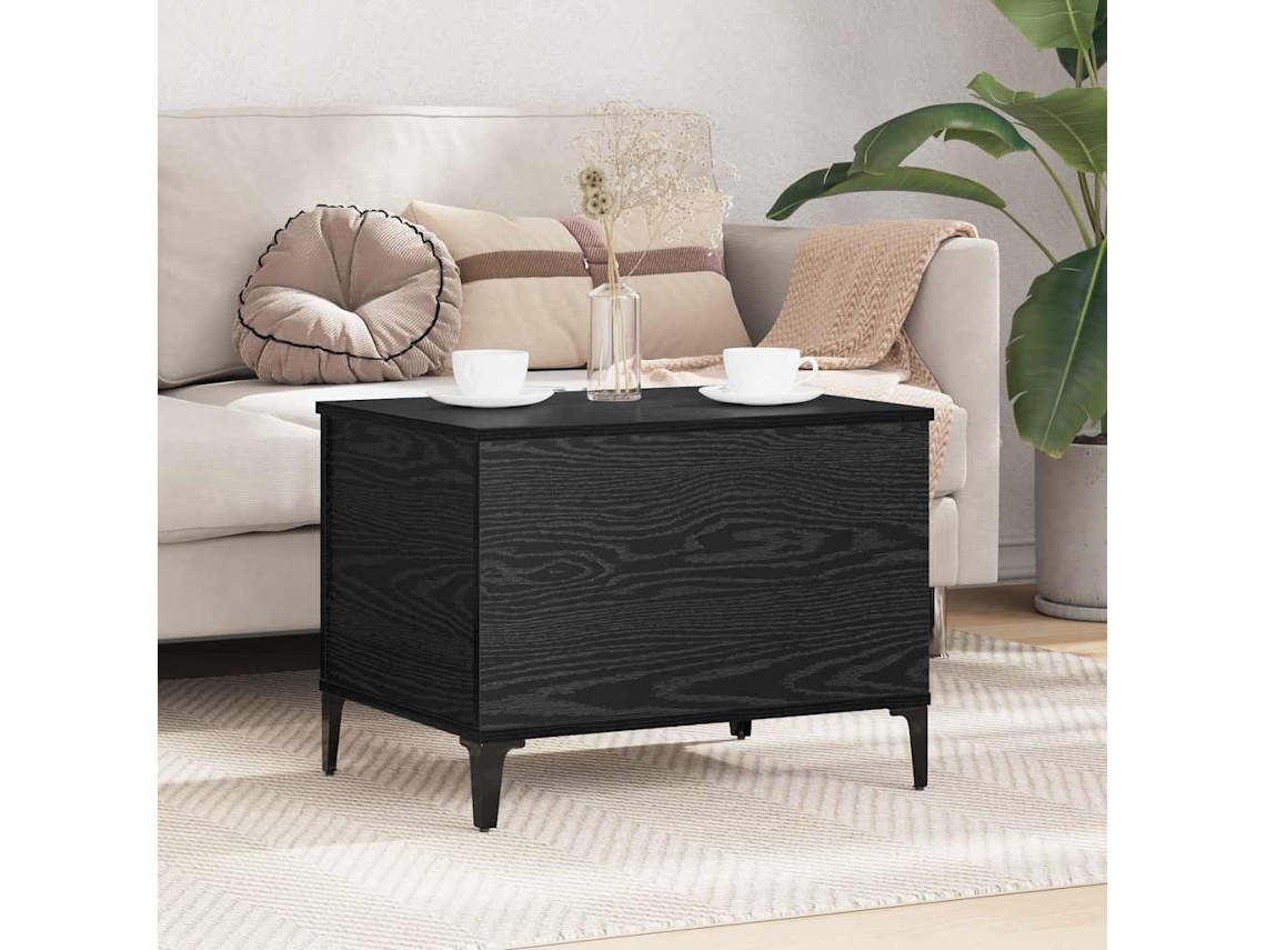 Vidaxl Mesa De Centro Carvalho Preto 60 X 44,5 X 45 Cm
