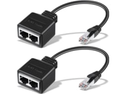 Cabo Ethernet Rj45 (2 Unidades) Adaptador De Rede Divisor Ethernet-aquaforge