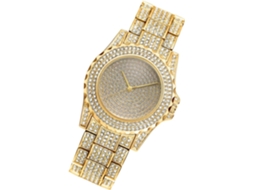 Relógio feminino elegante de quartzo com vidro metálico GOKOCO