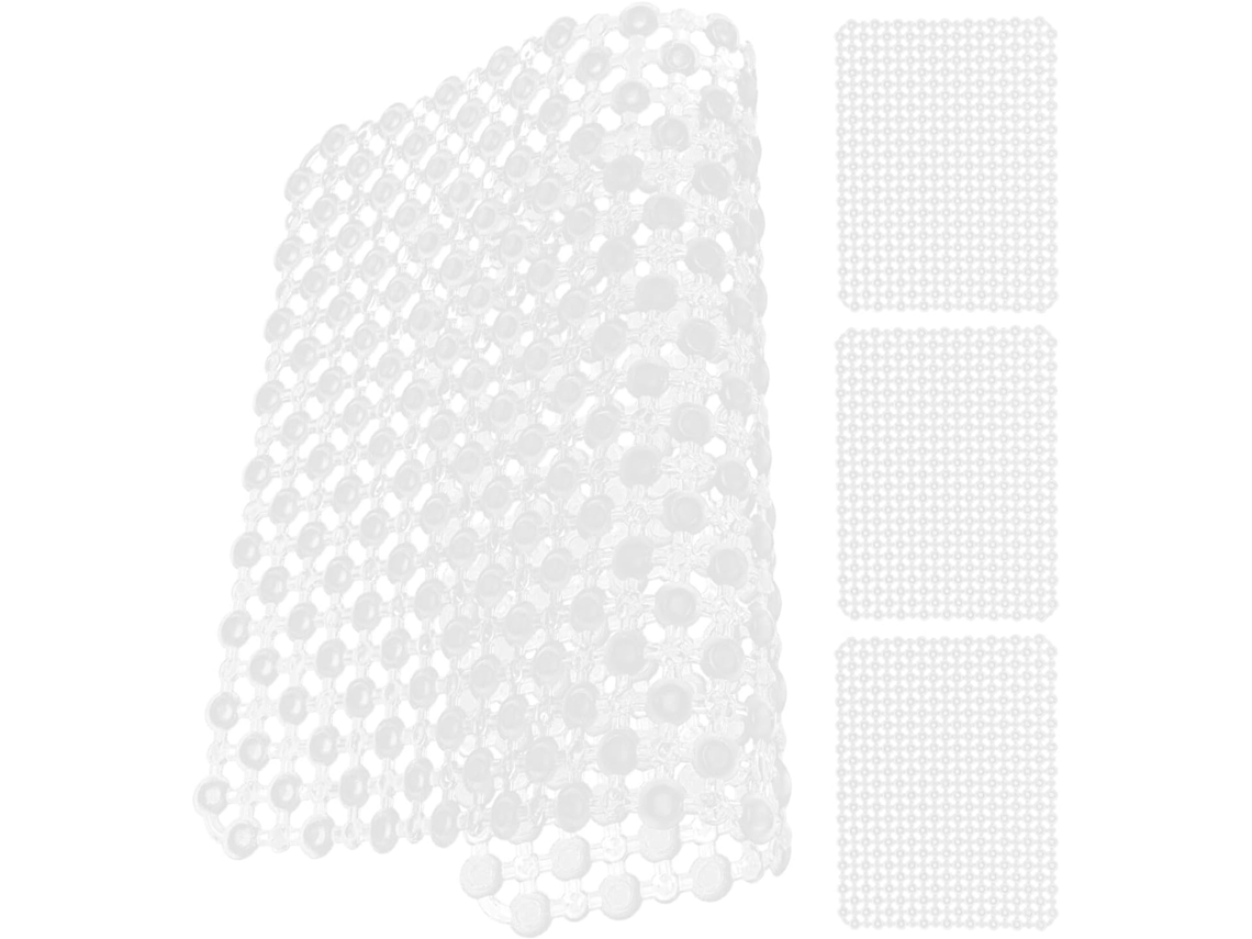 Tapete de cozinha 40x30 cm em PVC transparente, tapete antiderrapante para secar louça, protetor de superfície