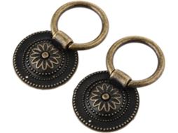 1-puxador Redondo Em Formato De Flor Para Armário, Em Bronze Antigo, Para Gavetas E Armários, Com Parafusos