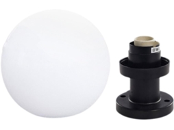 Luminária de Poste para Cerca em Acrílico e Plástico Branco, Modelo Simples com Iluminação Elétrica Externa. SFUSHOS