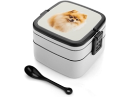 Marmita Bento De Dupla Camada Com Design Minimalista Moderno, Empilhável, À Prova De Vazamentos, Retangular, Ideal Para