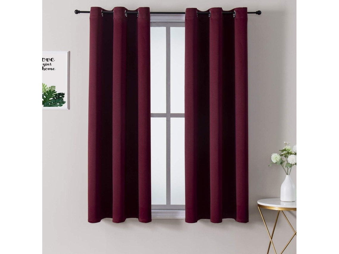 Cortina Blackout Térmica, Para Janela, Quarto E Sala, Ilhós, Privacidade, Proteção Uv, Lavável, 2 Peças, 42 X 63 Cm, Prateado