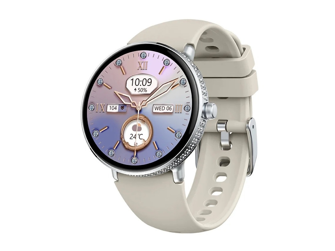Smartwatch S76 com Bluetooth para chamadas e notificações de mensagens em aplicativos móveis Bestvite (cinza)