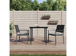 Vidaxl Cadeiras Jardim C/ Almofadões 2 Pcs 54x62,5x89 Cm Vime Pe Preto