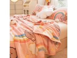 Mantas de Flanela Coral Fleece Macias e Quentes para Camas Imitação Pele Vison Manta Sofá Cor Sólida Inverno,
