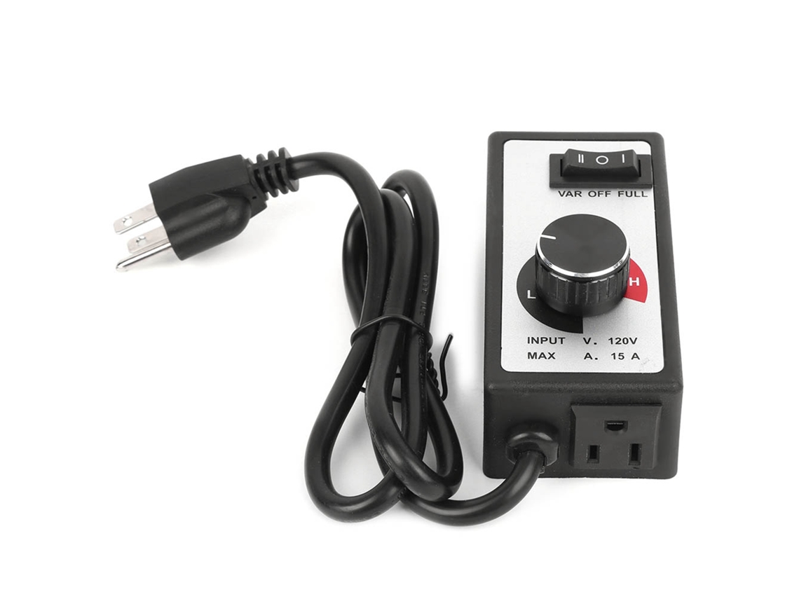 Control De Velocidad Variable 1800w Para Ventilador Inline Hidropónico (cable 1m)