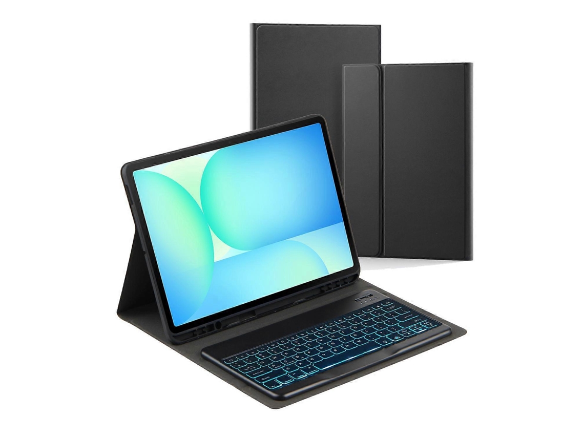 Capa de couro para tablet Webake Psd X620 com teclado Bluetooth retroiluminado