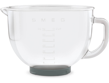 Taça em vidro para Robot de Cozinha SMEG SMF02/03/13 (4.8 L) — Taça em vidro de 4,8 L com asa ergónimca para robot de cozinha SMEG