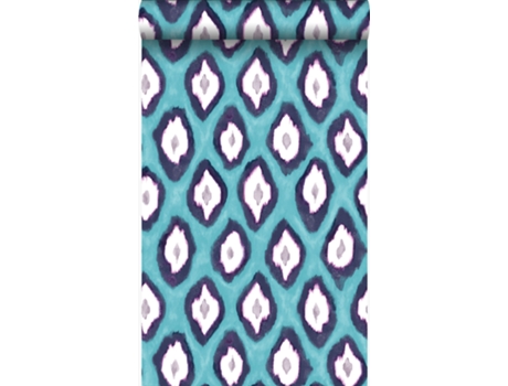 Papel De Parede Ikat Turquesa 53 Cm X 10,05 M Origin Wallcoverings