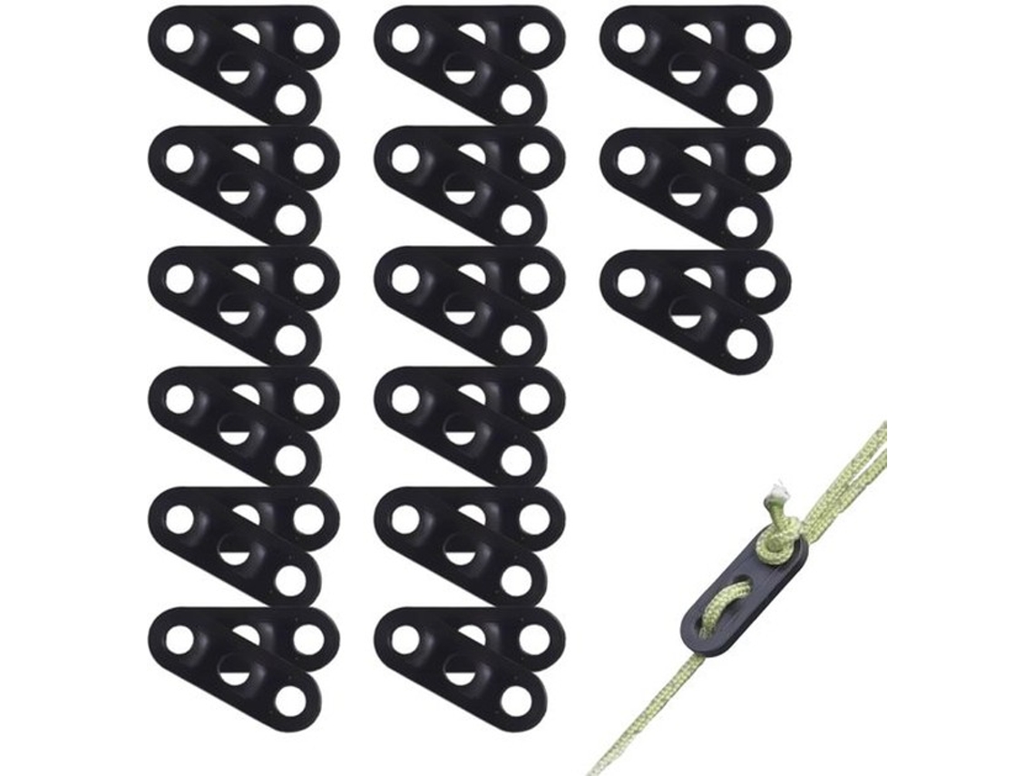 Conector De Corda 30 Unidades - Conector De Corda Ajustável 3-gaio - Leve - Duradouro - Acessórios De Tenda - Instalação Confiável
