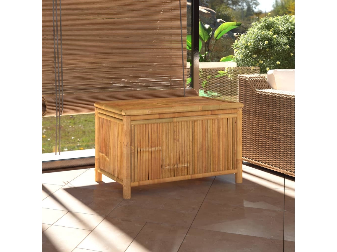 Vidaxl Caixa De Arrumação Para Jardim 90x52x55 Cm Bambu
