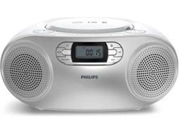 Rádio Leitor de CD's PHILIPS TAZ2000S/10 (Outlet Caixa Aberta - Cinzento - Digital - FM - Bluetooth - Pilhas e Corrente)