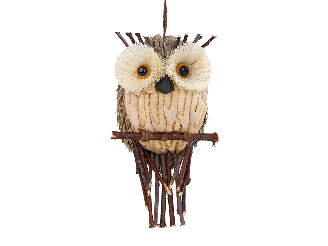 Decoração de Parede com Coruja de Palha LAXISCREED