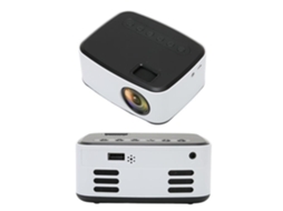 HURRISE Mini Projetor Wifi Mini Projetor Preto Branco Hd 1080P Projetor de Home Theater Portátil Ao Ar Livre para Smartphone